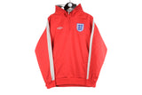 Vintage England Team Umbro Hoodie 1/4 Zip Medium / Large