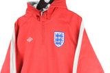 Vintage England Team Umbro Hoodie 1/4 Zip Medium / Large