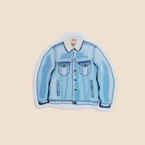 levis sherpa stickers blue jacket