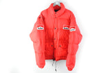 Vintage Marlboro Puffer Jacket XLarge red big logo down jacket 90s 80s cigarettes