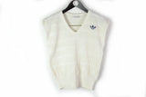 Vintage Adidas Vest Women's Medium / Large 90s retro style knitted wear sleeveless jumper pullover
