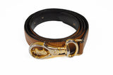 Vintage Celine Paris Belt 85 brown luxury classic big logo leather made in Italy