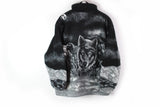 Vintage Wolf Fleece Full Zip Large