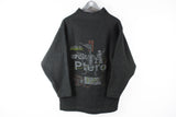 Vintage Campagnolo Fleece Medium black turtleneck sweater pterodactel Ptero