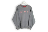 vintage big logo nike sweatshirt gray