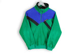 Vintage Berghaus Fleece Small green blue 90s winter warm sweater 1/4 zip sweatshirt