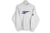 vintage reebok big logo sweatshirt gray