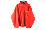 Vintage Fleece Half Zip Medium / Large campri line sport red half zip sweater