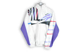 Vintage Reebok Track Jacket Medium white purple big logo jacket Konica Patch