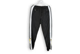 vintage adidas big logo track pants black yellow hype wear