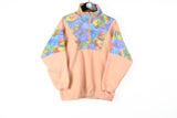 Vintage Fleece Half Zip Small orange multicolor 90s sport style retro wear