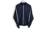 Vintage Nike Track Jacket Medium / Large black big logo 90s sport coat
