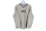 Vintage Fila Fleece Sweatshirt Medium big logo retro 90s sweater