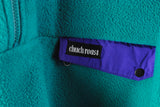 Vintage Fleece Half Zip Medium / Large green retro style 90s outdoor sweater chuck roast green blue