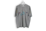 Vintage Adidas Olympic Games Grenoble T-Shirt XLarge embroidery logo gray