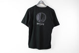 Vintage Nike Uptempo T-Shirt Medium black big logo 90s shirt