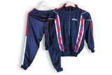 vintage adidas big logo tracksuit navy blue
