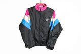 vintage adidas track jacket black multicolor