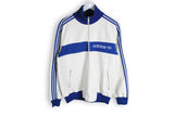 Vintage Adidas Track Jacket made in Yugoslavia white blue 1980s