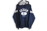 Vintage Nike Hoodie oregon big logo blue