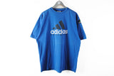 Vintage Adidas Equipment T-Shirt XLarge blue big logo retro style