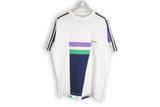 Vintage Adidas T-Shirt Large / XLarge white purple cotton
