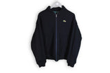 Vintage Lacoste Double Side Bomber Jacket Large green blue 90s rare retro coat