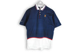 Vintage Nike Court Polo T-Shirt Medium tennis blue big logo
