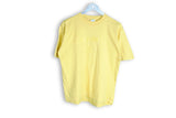 Vintage Chanel Embroidery Logo Bootleg T-Shirt Medium big logo yellow
