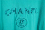 Vintage Chanel Embroidery Logo Bootleg T-Shirt Small