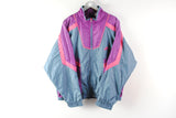 Vintage Nike Track Jacket Large gray purple 90s sport athletic jacket