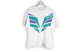 vintage adidas classic sport cotton t-shirt 90s white green