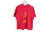 Vintage Adidas Team Olympia 1992 Barcelona T-Shirt Large big logo