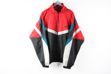 Vintage USA Olympic Team Track Jacket XLarge red black 90s small front logo classic sport athletic jacket