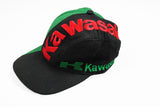 Vintage Kawasaki Cap black green multicolor 90s big logo baseball hat