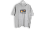 Vintage Nike Running T-Shirt Large gray big logo swoosh