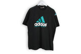 Vintage Adidas Equipment T-Shirt XLarge big logo black cotton shirt