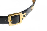 Vintage Moschino RedWall Black Leather Belt 40
