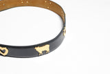 Vintage Moschino RedWall Black Leather Belt 40