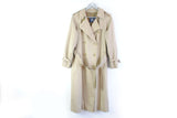 Vintage Burberrys Trench Coat Women's Large made in England classic 90s beige jacket