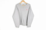 vintage levis sweatshirt gray basic front logo gray pullover retro jumper old school style 90's hipster clothing