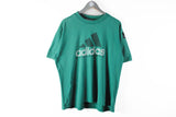 Vintage Adidas Equipment T-Shirt Large / XLarge green big logo 90s top classic sport
