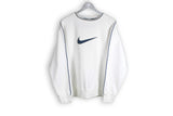vintage nike big logo sweatshirt white blue swoosh