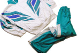 vintage white green adidas tracksuit large size