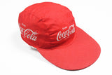 Vintage Coca-Cola Bicycle Cap red big logo white France branch bike hat 90s