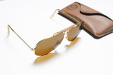 vintage ray ban bl gold sunglasses with case retro wear aviator