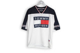 Vintage Tommy Hilfiger T-Shirt Medium big logo white black