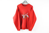 Vintage Screen Stars Sweatshirt XLarge big logo red made in USA