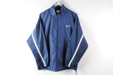 Vintage Nike Jacket Medium blue 90s big logo sport windbreaker