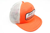 Vintage Compac Canada Trucker Cap orange white hat 80s